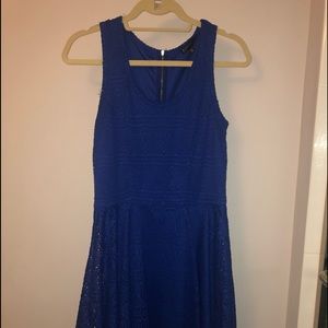 Blue cutout design dress